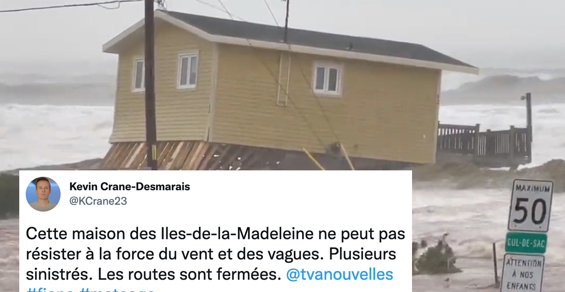 Cette maison aux Îles-de-la-Madeleine se fait détruire par le vent et les vagues