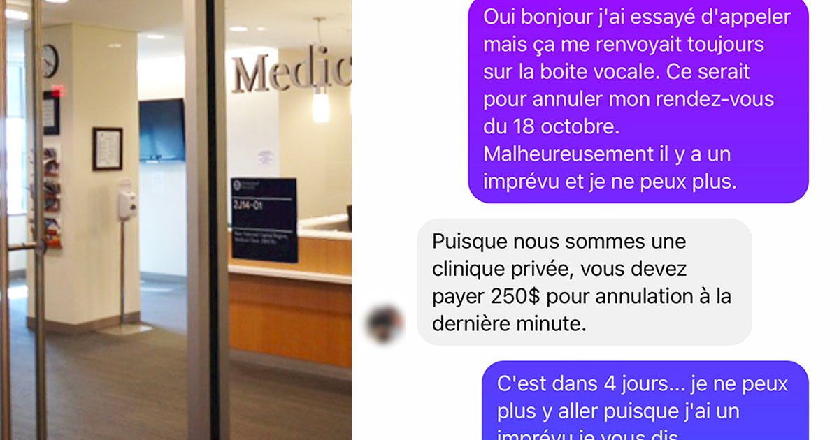La logique d’annuler un rendez-vous dans une clinique privée au Québec