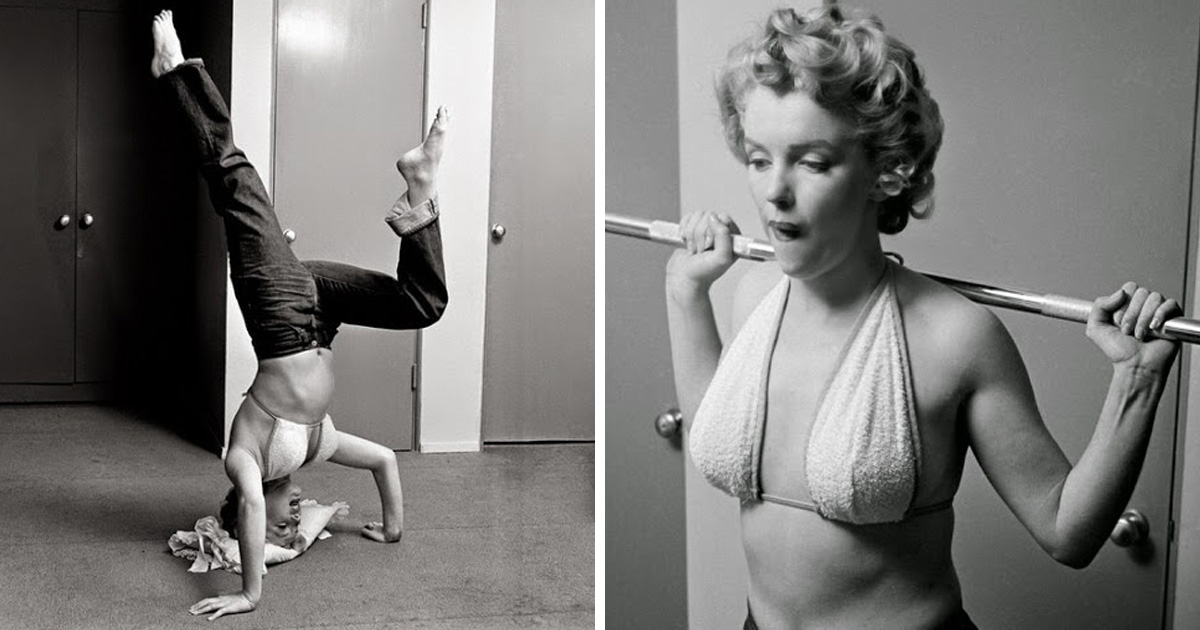 10 rares photos de Marilyn Monroe s’entraînant au gym en 1952