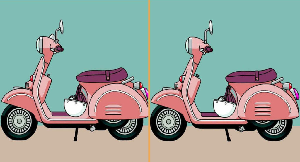 Réussirez Vous à Repérer Les 3 Différences Entre Les Images Dun Scooter En 10 Secondes 9821